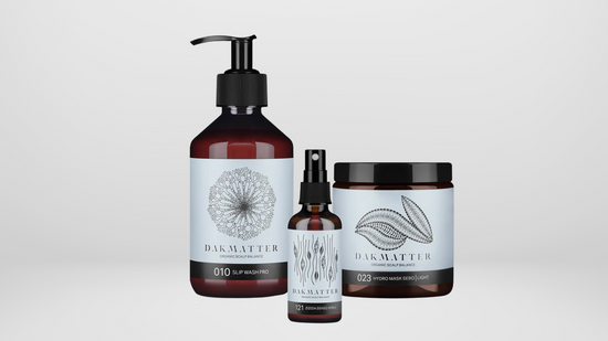 Metod: *KÄNSLIGT HÅR* 010 Slip Wash Pro | 121 Zizizia Senso Spray | 023 Hydro Mask Sebo Light